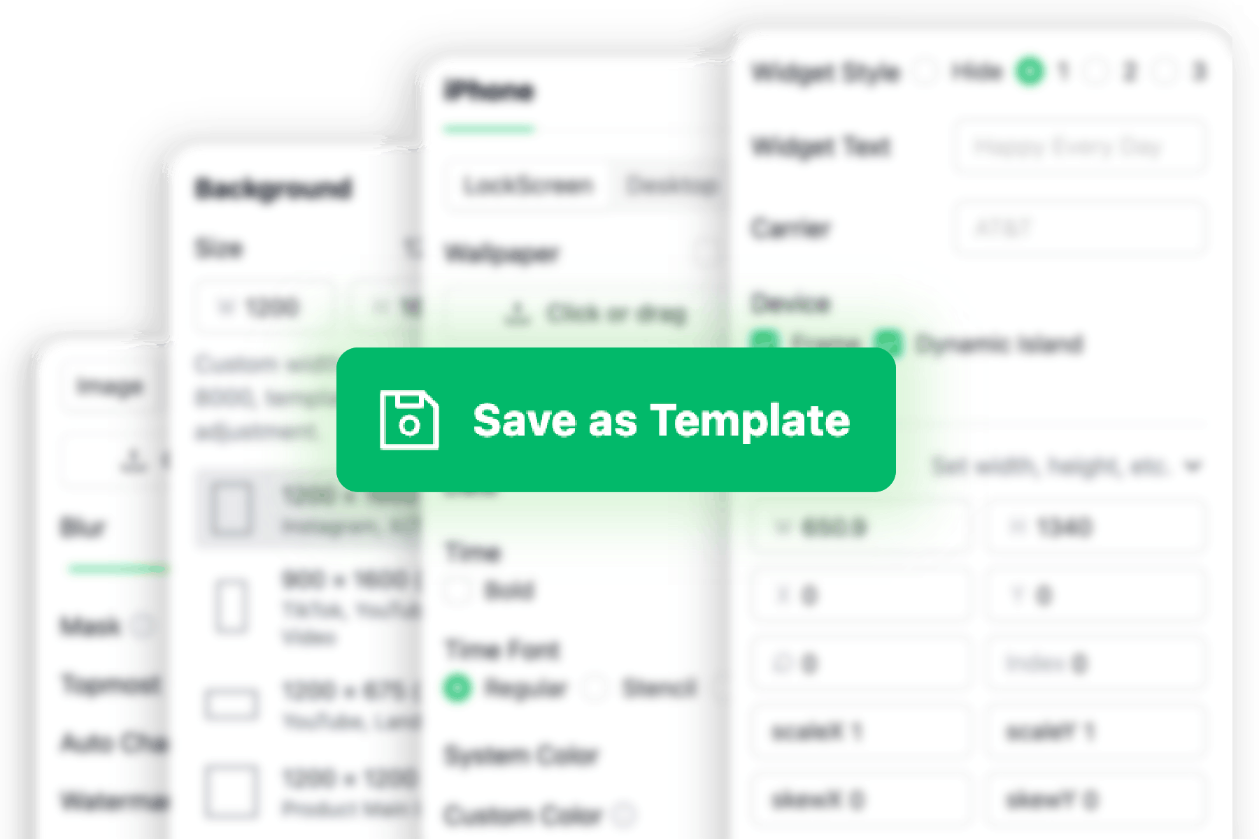 One-Click Template Saving